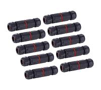 EBTOOLS 10pcs IP68 Connecteur de Câble de Fil électrique 3 Piches de Bouchon Extérieur pour une Utilisation Polyvalente