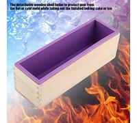 EBTOOLS 1200 Ml de Silicone Rectangle approuvé par la FDA pour les Gâteaux à la Cuisson de Bricolage, la Crème Glacée et le Chocolat, le Lave-vaisselle et l'outil de Cuisine Polyvalent