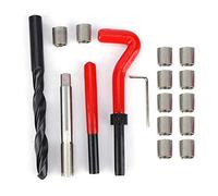 EBTOOLS 17pcs Kit de Réparation de Filetage en Acier Inoxydable Premium avec clé à Forage Torsadée et Inserts pour M12x1.25