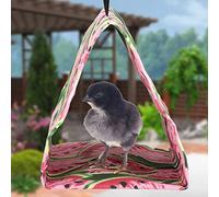 EBTOOLS 1pcs Summer Pet Hamac Lit Suspendu pour Perroquets et Oiseaux - Lavable avec de Beaux Motifs (Grand 105-145 mm / 4,1-5,7 Pouces)
