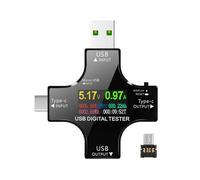 EBTOOLS 2 dans Type-C Tester USB avec écran Couleur LCD IPS, Ammeter de Voltmètre Multimètre Numérique avec Connecteur OTG pour la Mesure du Courant de Tension (#2)