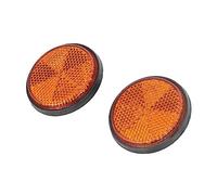 EBTOOLS 2 PCS Réflecteurs Ronds à Haute visibilité pour Moto, VTT, Voiture et Remorque - Installation Facile avec Matériau PMMA
