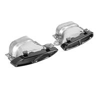 EBTOOLS 2 pièces Quad Embouts d'échappement en Acier Inoxydable pour -AMG W176 CLA45 C117 2013-2018 (Noir Chrome) Gorge Embout d'échappement Quadruple Embout d'échappement en aci