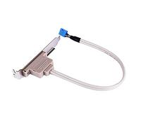 EBTOOLS 2 Ports USB 2.0 Femelle à 9 Broches Câble d'extension d'en-tête avec Support pour Panneau Arrière de la Carte Mère - Durabilité économique et Transfert de Données à Grande Vitesse