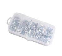 EBTOOLS 200pcs Kit de Connecteur à Manches de Sertissage en Aluminium de Haute qualité pour Ligne de Pêche - 5 Tailles pour les Leaders Filaires et Gréement de Leurre (200PCS)