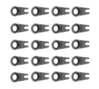 EBTOOLS 20x Crochets de Dentelle à Botte Gris avec Rivets pour Réparation de Chaussures en Plein Air, Camp, Randonnée, Montée et Bricolage Projets d'artisanat (Porter une couleur de pistolet)