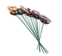 EBTOOLS 24pcs Stakes de Simulation Vive pour Le Patio de Jardin Extérieur Décorations Erpot - Colorés et Ornements