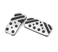 EBTOOLS 2PCS Brake Pedal Cover pour 2013-2016 - Rubber OY & I-Slip en Aluminium, Installation Facile, Confort de Conduite amélioré