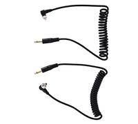 EBTOOLS 2pcs enroulé de 3,5 Mm à Un Câble de Synchronisation Mâle de Flash Pc avec Verrouillage de Vis pour Les Appareils Photo Numériques - Hautes Performances pour Les Flashs Externes
