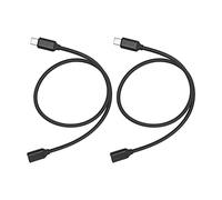 EBTOOLS 2PCS Type C Câble d'extension Mâle à Femelle, Cordon de Connecteur d'alimentation PD .5m PD pour la Charge Rapide et Le Transfert de Données (1,5 m / 4,9 Pieds)