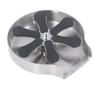 EBTOOLS 304 Rinser de Verre d'évier de Cuisine en Acier Inoxydable - Conception Efficace de 6 Feuilles pour Rinçage Facile des Verres, Tasses et Bouteilles, Accessoire élégant de l'évier de Barres