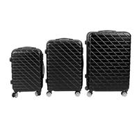 EBTOOLS 3pcs à Bagages à Carapace Rigide Léger avec Serrure TSA, 50 Kg d'activité, 20 Pouces 24 Pouces 28 Noir (Black)