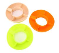 EBTOOLS 3pcs Bol de Collations en Silicone avec 4 Compartiments - Plateau Portable de qualité Alimentaire Réutilisable pour 40 Oz de Tasse, pour Grignoter en Déplacement