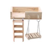 EBTOOLS 3pcs Hamster en Bois Hamster Crawling Ladder & Swing Platform Toys Set pour Les Petits Animaux de Compagnie - et Le Plaisir en Toute sécurité
