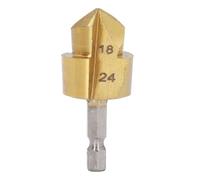 EBTOOLS / 4 Pouces de Tige de Tige Hexagonale HSS Bit de Forage de Comptoir pour l'ouverture Précise des Trous à 90 Degrés, Diamètre de Coupe 18-24 Mm
