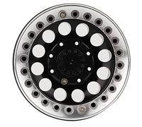 EBTOOLS 4pcs .9in Wheel Beadlock en Aluminium ou SC / 10 RC WLER Car - ELETS ET SILT E (Argent Peint en Noir)