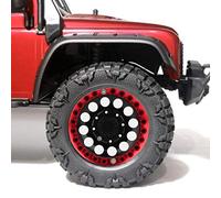 EBTOOLS 4pcs .9in Wheel Beadlock en Aluminium ou SC / 10 RC WLER Car - ELETS ET SILT E (Noir Rouge)