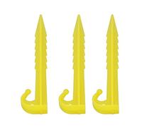 EBTOOLS 50 PCS ABS PLAST PLAST Portes 5,5 Pouces de Serpents de Serviette pour Le Camping, l'auvent et l'utilisation du Jardin - Portable et Jaune Léger (Yellow)