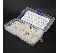EBTOOLS 500pcs Senserie DE Laveuse en Nylon SET M2-M10 FIXEURS DE MARIFICATION AVEC LA CAS DE RAPPORT - RAISONS POUR LES APPLICATIONS (500pcs laveuse en nylon blanc)