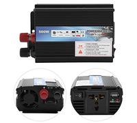 EBTOOLS 500W 12V avec Ventilateur de Refroidissement et Support de Panneau Solaire pour Le Camping, Les Voyages sur la Route et la Charge d'urgence (12V à 220V / 500W)