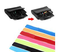 EBTOOLS 50pcs Tiques de Ruban de Porte-câble Réutilisables - Organisations de Cordons à l'épreuve des Intempéries en Plusieurs Couleurs pour la Maison et Le Bureau (Rouge)