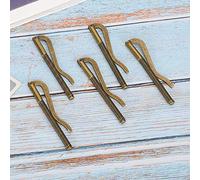 EBTOOLS 5pcs - Clamp/Holder en Espèces en Acier électrolité pour Portefeuille en Cuir, à Ressort, 75 Mm, Disponible en Or, Bronze et (Bronze Antique)
