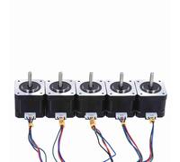 EBTOOLS 5PCS NEMA 17 MOTEUR DE STAPEUR .8 Degrés 0,4N.M avec Câble pour Imprimante 3D et Remplacement DE la Machine CNC (5PCS)