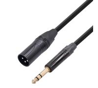 EBTOOLS 6,35 Mm à XLR Câble équilibré Masculin - Shell en Alliage de Zinc pour Mélangeur, Microphone et Haut-parleur, Cordon plaqué or de qualité Supérieure (500 cm)