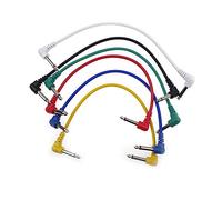 EBTOOLS 6 Couleurs Câble de Patch à Effet de Guitare électrique / 4 Pouces TS Cordon de Connexion de la Fiche Mâle 30cm