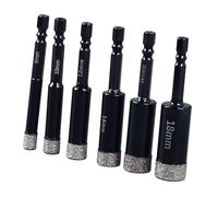 EBTOOLS 6 Pcs de Foret Set avec Tige Hexagonale pour le Marbre, et les Carreaux - et Efficace pour une Utilisation Professionnelle et Bricolage