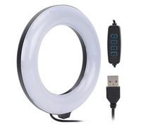 EBTOOLS 6in USB à Double Température à Double Couleur LED de Remplissage pour Le Streaming en Direct et Les Réunions en Ligne, Portable avec compatibilité du Trépied