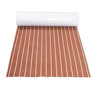 EBTOOLS 90x240cm Premium Eva Marine Boat Synthétique Planchers de Pont de Yacht Auto-adhésif sans Glissement pour Une Installation et Une Entretien Facile (Brun Clair + Blanc)