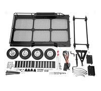 EBTOOLS Accessoire de Remorque en Métal de Haute qualité avec Quatre Voitures de Pneus pour et Axial SCX10 / 10 RC
