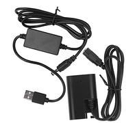 EBTOOLS Adaptateur d'alimentation du Coupleur de Batterie Factice LPE6 avec Câble USB pour Les Caméras 5d2 5d3 5d4 6d 60d 7d 70d 80d 90d