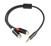 EBTOOLS Adaptateur de 1ft Gold 1ft de 3,5 Mm Mâle de 3,5 Mm pour le Lecteur MP3 DVD PC TV avec Son