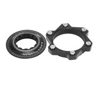EBTOOLS Adaptateur de Verrouillage du Centre de Freinage pour les Vélos de Montagne - 6 Boulons Accessoire de Rotor de Disque en Alliage en Aluminium à Haute Résistance (BLACK)