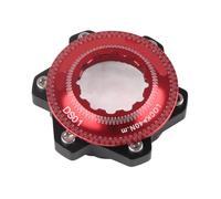 EBTOOLS Adaptateur de Verrouillage du Centre de Freinage pour les Vélos de Montagne - 6 Boulons Accessoire de Rotor de Disque en Alliage en Aluminium à Haute Résistance (rouge et noir)