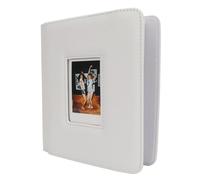 EBTOOLS Album Photo avec 288 Poches pour 12 11 9 Pictures 3in, élégant Couverture en Cuir PU et Fenêtre Personnalisable (White)