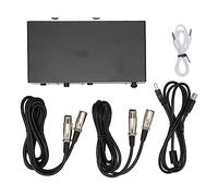 EBTOOLS Alimentation 48V avec Câble XLR, Shell en Fer Professionnel, Prend en Charge Deux Microphones pour l'enregistrement de Musique Optimale