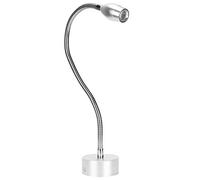 EBTOOLS Aluminium ALLIAM LED TRAVAIL LEUR MURS AVEC LE MUR GÉTOS-GOOSSION FLEXIBLE, ÉCLAIRAGE À 360 °, PIP 1W, 110-240V pour l'affichage des Bijoux et l'utilisation Fonctionnelle, Silver 6000K