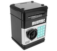 EBTOOLS Banque d'argent Tirelire Électronique Tirelire de Mot de Passe ATM de Simulation Boîte de Pièces Cadeau pour Enfant(Noir