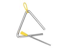 EBTOOLS Bell en Acier de 10 Pouces avec - l'instrument de Percussion de - pour l'apprentissage du Rythme et 'éducation Musicale Précoce (4 Pouces)