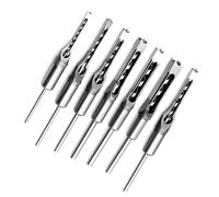EBTOOLS Bit de Forage de Trous Premium de 6 Pièces pour le Travail du Bois - Bits de Ciseau en Acier en Carbone à Haute dureté / 4 "à 5/8" pour les Machines Mortelles (7PCS)