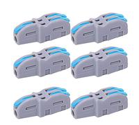 EBTOOLS Bloc de Borne Rapide de 20pcs dans Un Connecteur de Fil 2 Pc Splitter de Type de Câblage en Forme de Connecteur en T Splitter SPLF12A pour Les Connexions Rapides et Les Connexions (Blue)
