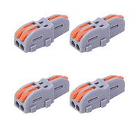 EBTOOLS Bloc de Borne Rapide de 20pcs dans Un Connecteur de Fil 2 Pc Splitter de Type de Câblage en Forme de Connecteur en T Splitter SPLF12A pour Les Connexions Rapides et Les Connexions (Orange)