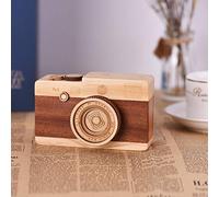 EBTOOLS Boîte de Musique de Conception de Caméra en Bois avec Mélodies Classiques - Anniversaires, Décoration de Noël et Maison
