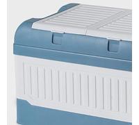 EBTOOLS Boîte de Rangement de Voitures Multi-Compartiments Pliable avec Sac - Solution élégante et Organisationnelle en Jaune et Gris (Blanc Bleu)