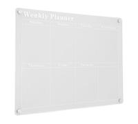 EBTOOLS Carte d'effacement à Sec en Acrylique à Sec avec un Support Magnétique pour le Réfrigérateur - PAD MEMO Réutilisable et Planificateur Hebdomadaire avec Marqueur de Marqueur (Horaire