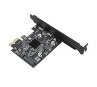 EBTOOLS Carte d'extension PCI USB 3,2 PCI Gen2 Dual Type C à Haute Vitesse 10 Gbit/S pour PC de Bureau , Compatible avec & Systèmes