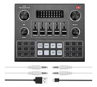 EBTOOLS Carte Son USB V9 avec des Effets Sonores en Direct pour la Prise en Charge des Webdiffusions et du Double Microphone - pour Les Diffusions Téléphoniques et Informatiques